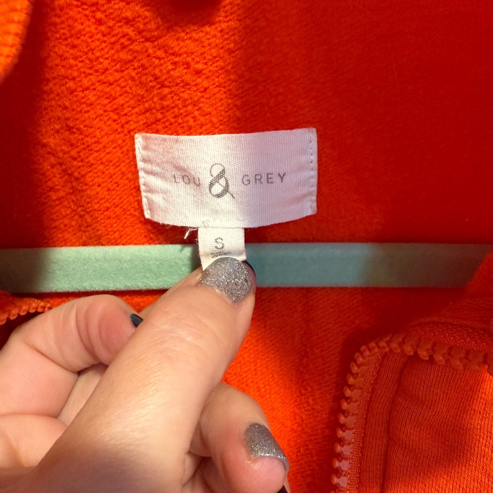 Bright Orange Quarter-Zip Pullover - image 3